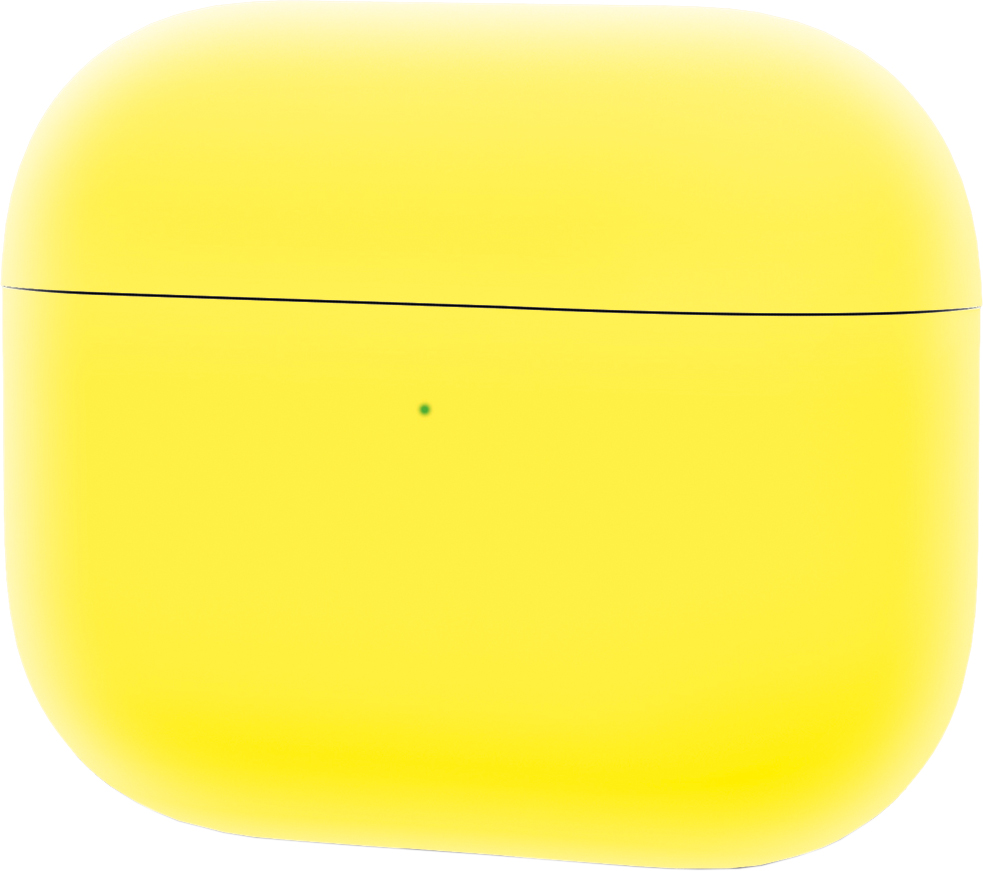 Чехол для AirPods Pro, силикон, желтый неон