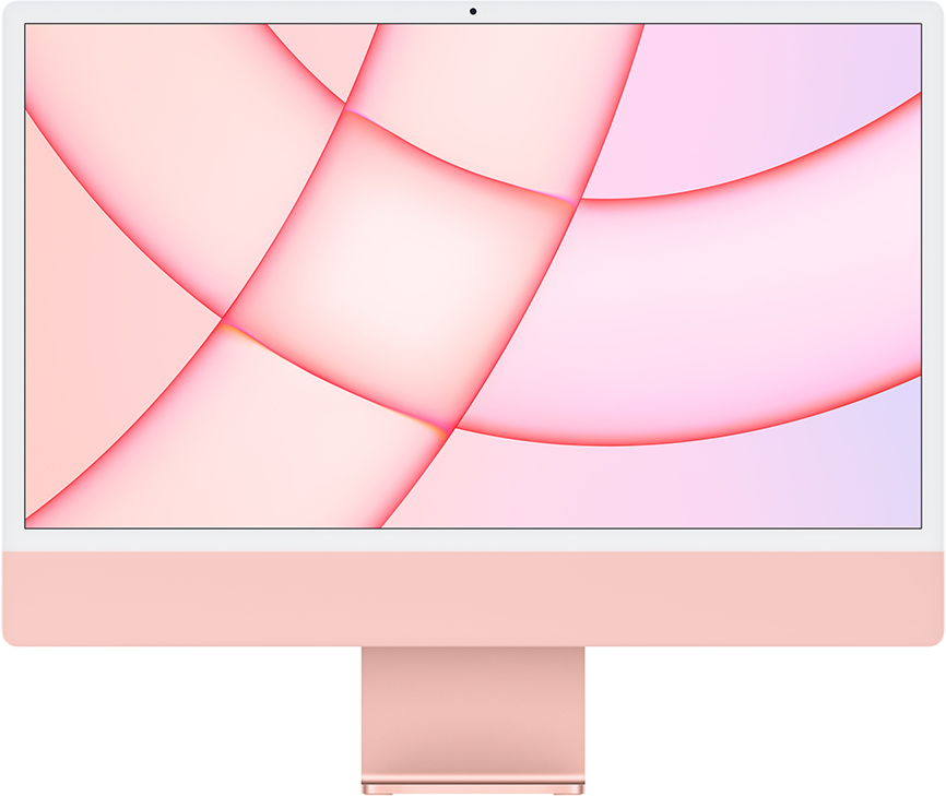 iMac 24" Retina 4,5K, (M1 8C CPU, 8C GPU), 8 ГБ, 256 ГБ SSD, розовый