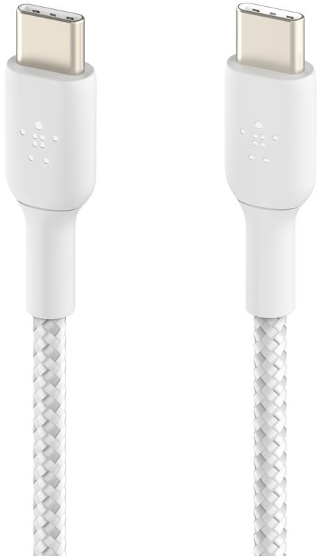 Кабель Belkin BoostCharge Braided USB-C - USB-C, 1 м, нейлон, белый Фото-2