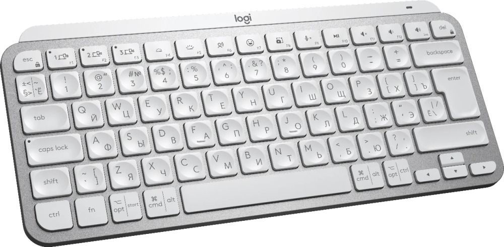 Клавиатура беспроводная Logitech MX Keys Mini Pale, серый 920-010502 - фото 2