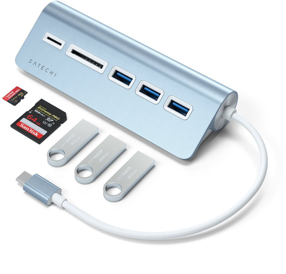 Док-станция Satechi USB-C 5 в 1, синий ST-TCHCRB - фото 5