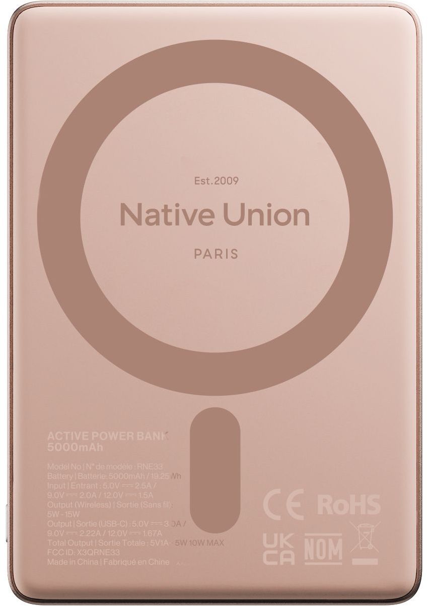 Внешние аккумуляторы Native Union Внешний аккумулятор Classic Magnetic 5000 мАч, абрикосовый