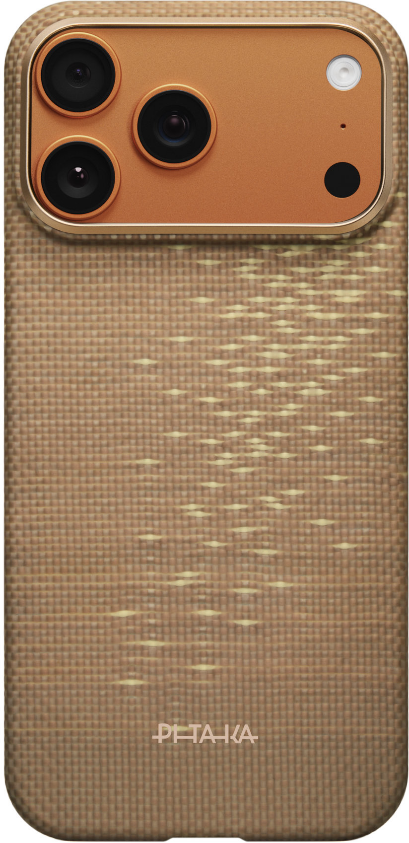 

Чехол Pitaka Ultra-Slim Case (PitaTap) Golden Glint для iPhone 17 Pro Max, кевлар, золотой, Чехол Ultra-Slim Case (PitaTap) Golden Glint для iPhone 17 Pro Max, кевлар, золотой