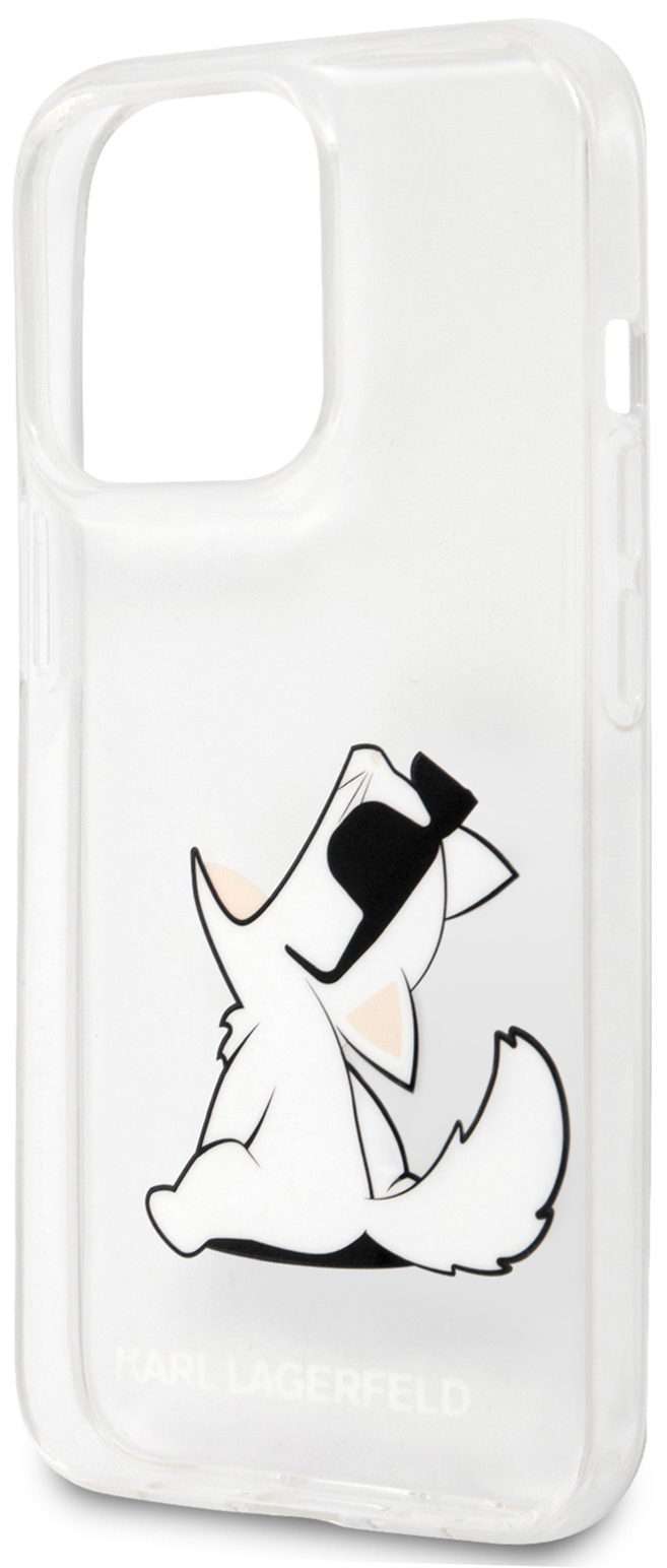 Бренд Чехол Karl Lagerfeld & Choupette Fun для iPhone 14 Pro, прозрачный