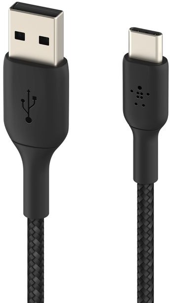 Кабель Belkin BoostCharge Braided USB-A - USB-C, 2 м, нейлон, черный