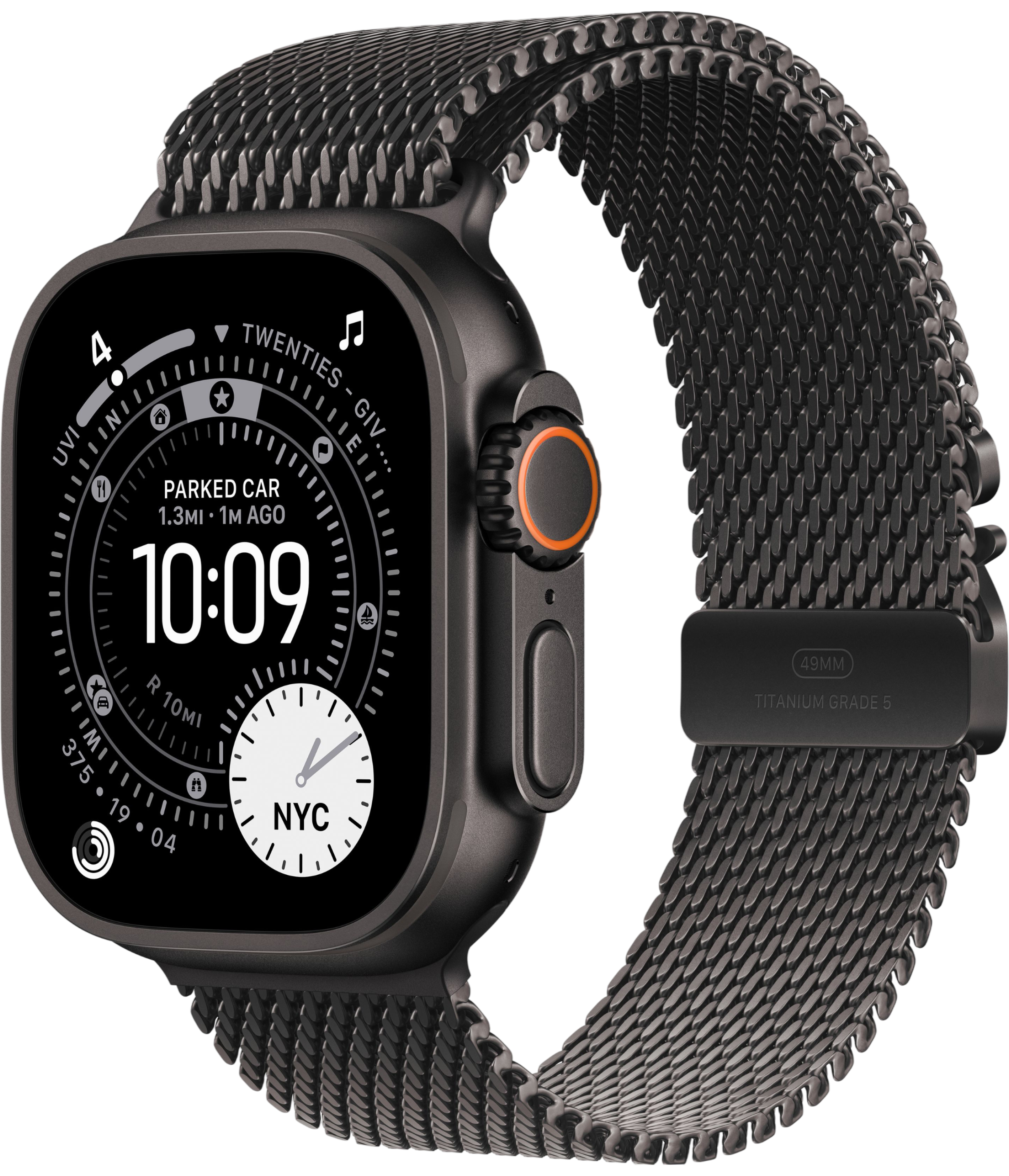 

Умные часы Apple Watch Ultra 3, 49 мм, Black Titanium Milanese Loop Black M, Черный, Умные часы Watch Ultra 3, 49 мм, Black Titanium Milanese Loop Black M