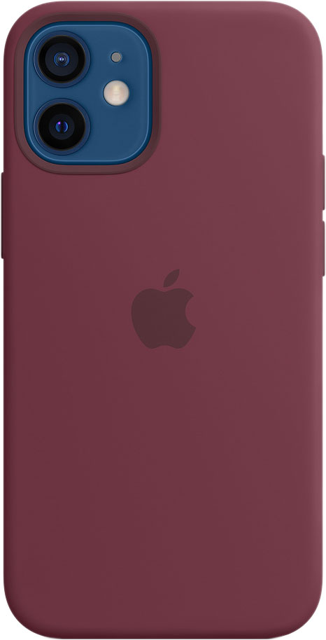 Чехол MagSafe для iPhone 12 mini, силикон, сливовый
