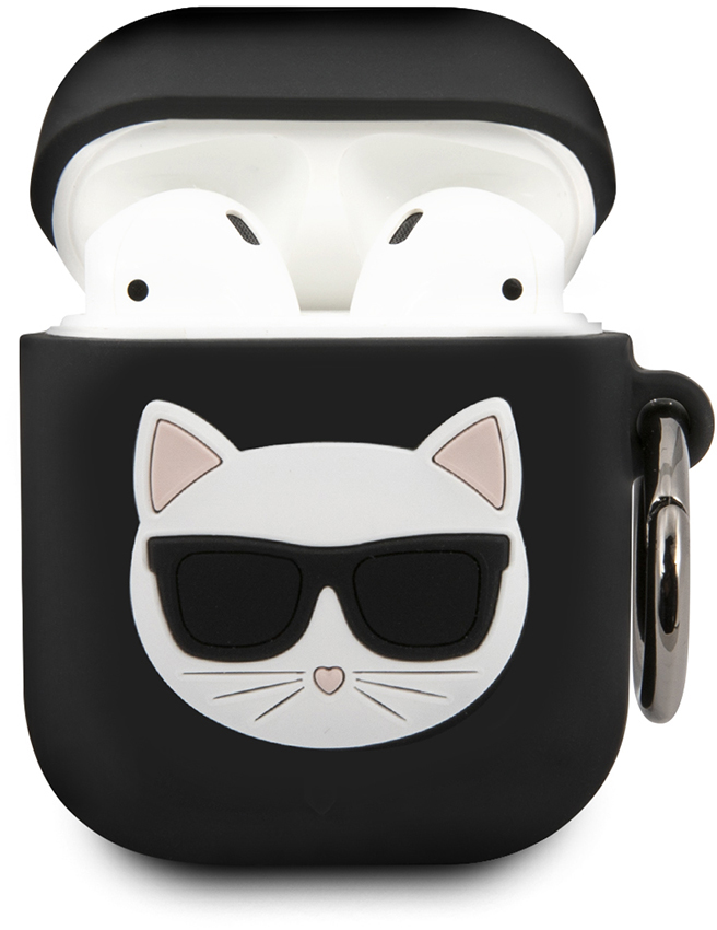 Бренд Чехол Karl Lagerfeld & Choupette для AirPods 1/2, черный