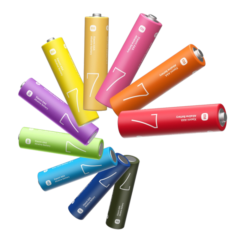 Xiaomi Батарейки AAA Rainbow Batteries, 10 шт., Разноцветный