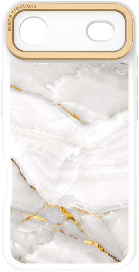 

Чехол Avana Marbly MagSafe для iPhone Air, жемчужно-белый