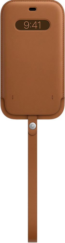 Чехол-конверт MagSafe для iPhone 12 Pro Max, кожа, золотисто-коричневый