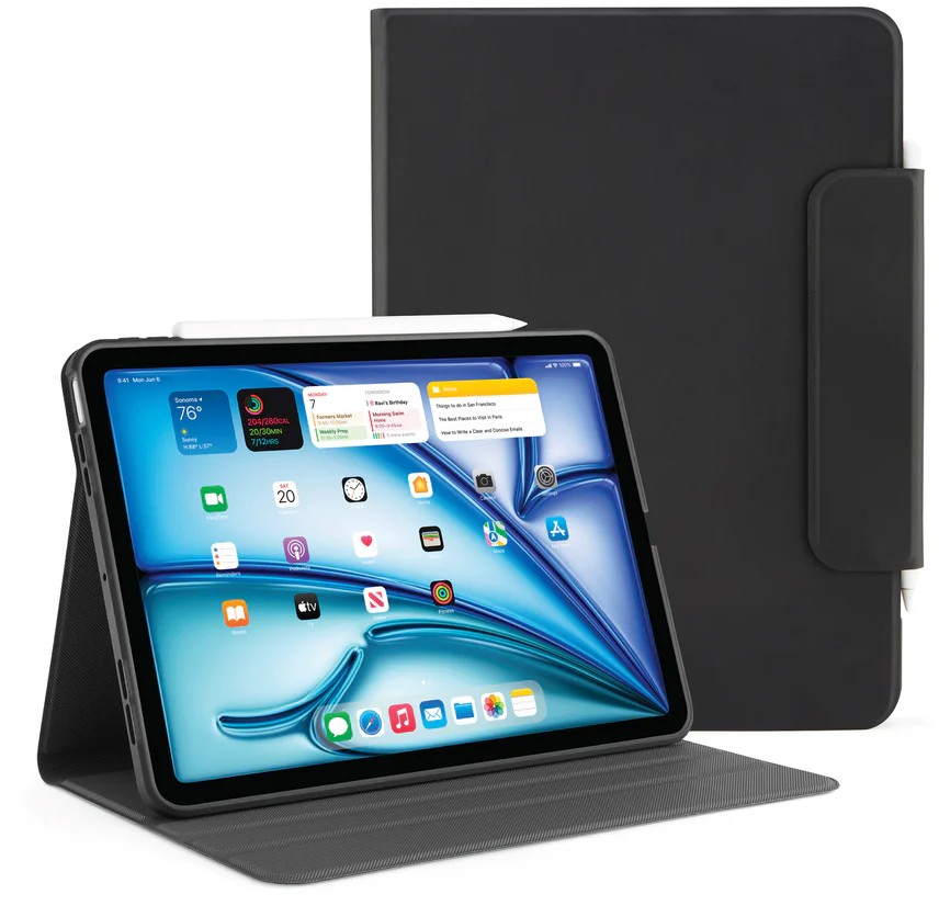 Pipetto Чехол для iPad Air 11 (2024) Origami No5 Rotating Folio Case, черный