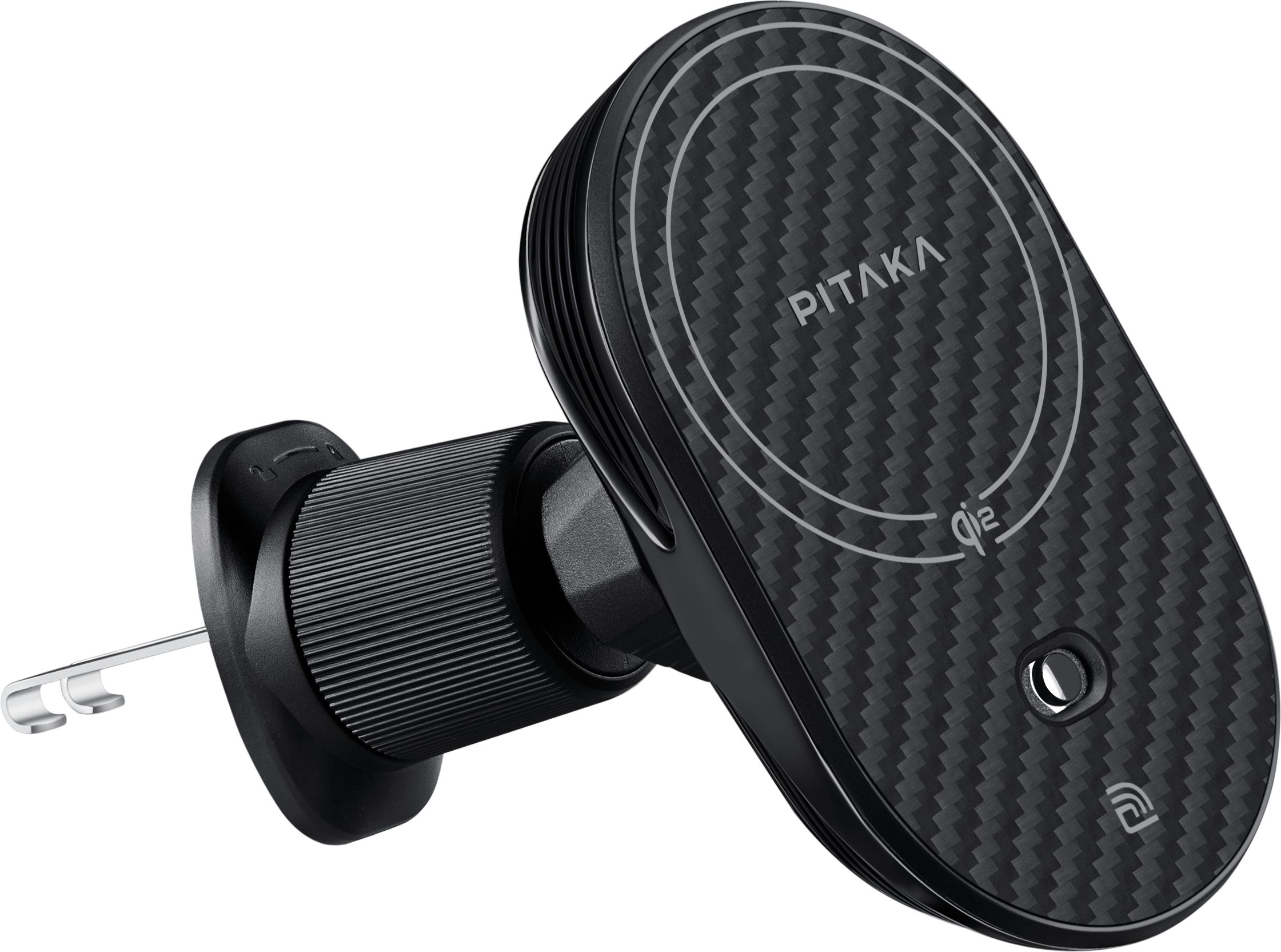 Автомобильный держатель Pitaka MagEZ Car Mount Pro 2, Qi2, черный