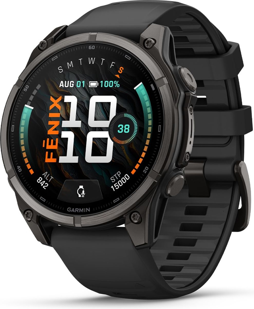 Умные часы Garmin Fenix 9 AMOLED Sapphire Carbon Gray DLC, 47 мм, черный