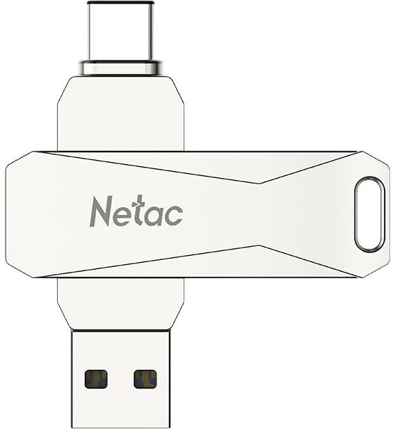 

Флэш-накопитель Netac U782C USB-C, 128 ГБ, серебристый, Флэш-накопитель U782C USB-C, 128 ГБ, серебристый