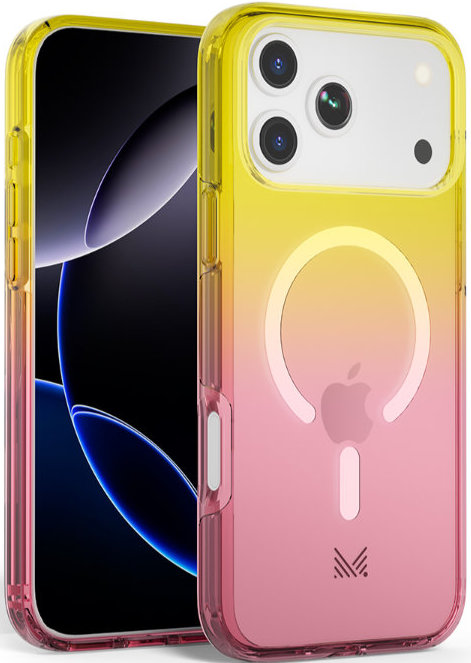 

Чехол Monocozzi ESSENTIALS MagSafe для iPhone 17 Pro Max, желтый/розовый, Жёлтый, Чехол ESSENTIALS MagSafe для iPhone 17 Pro Max, желтый/розовый