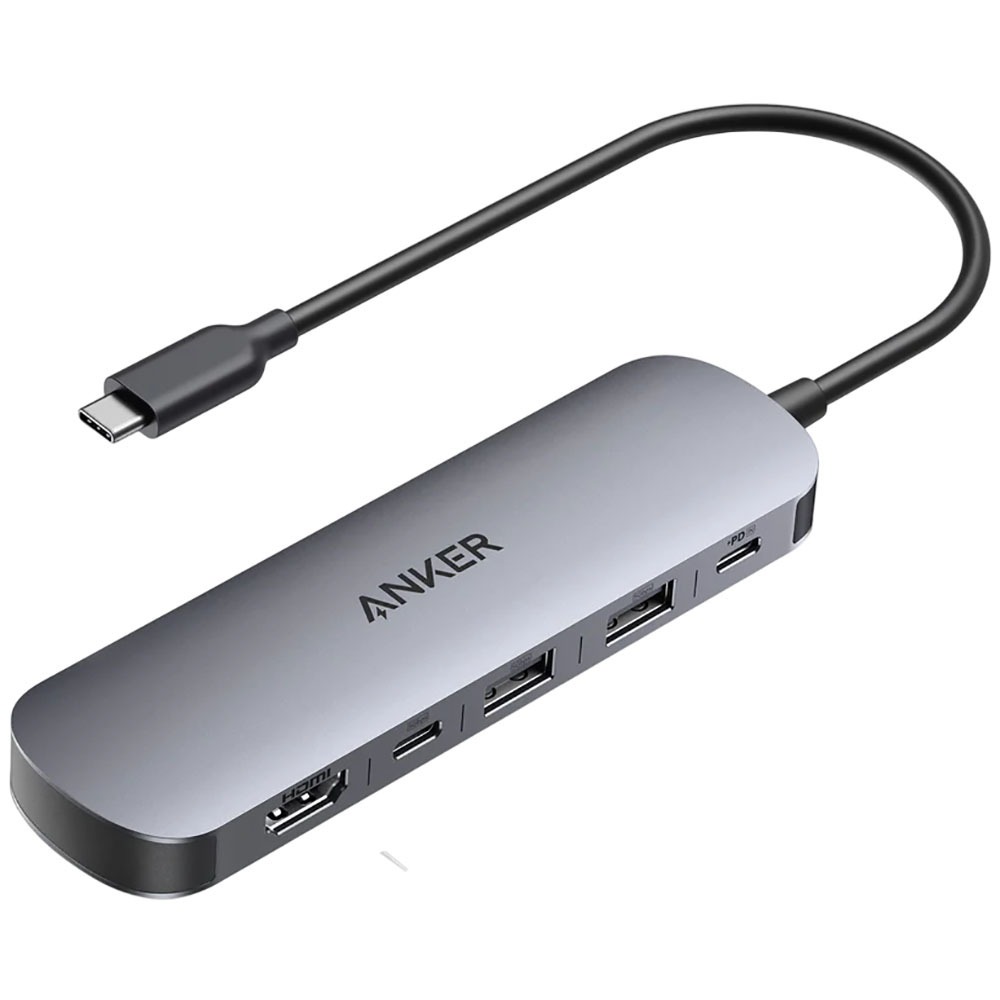 

Адаптер Anker Nano USB-C 7 in 1, серебристый, Адаптер Nano USB-C 7 in 1, серебристый