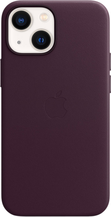 Чехол MagSafe для iPhone 13 mini, кожа, «тёмная вишня»