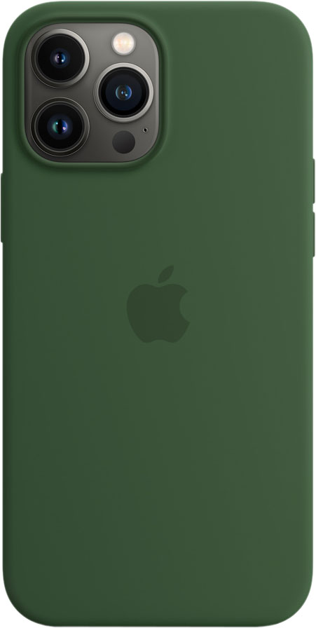 Чехол MagSafe для iPhone 13 Pro Max, силикон, «зелёный клевер»