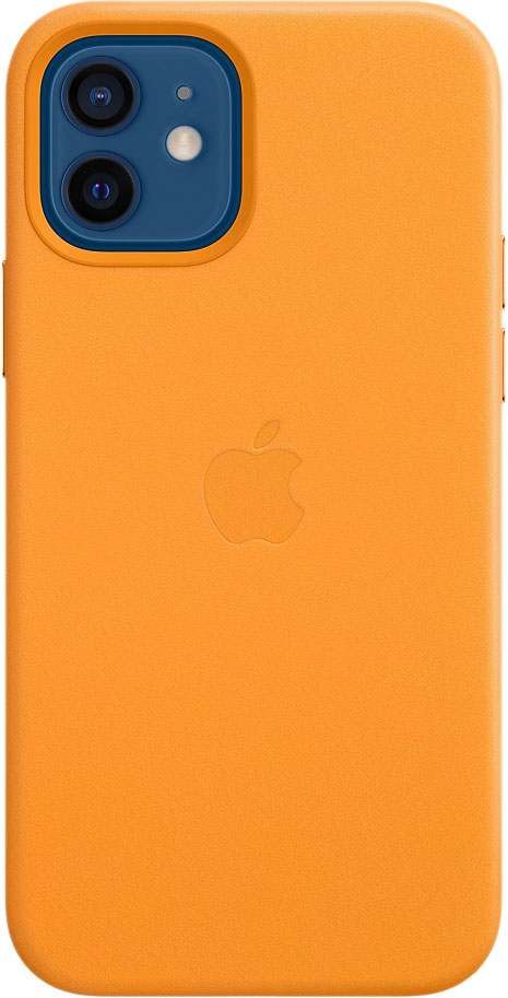 Чехол MagSafe для iPhone 12/12 Pro, кожа, «золотой апельсин»