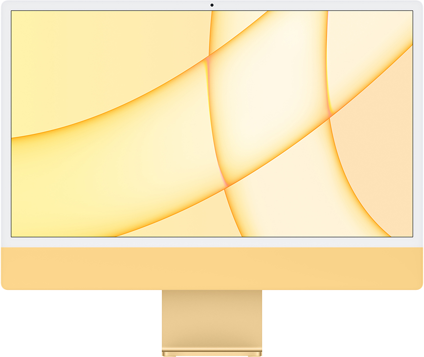 iMac 24" Retina 4,5K, (M1 8C CPU, 8C GPU), 8 ГБ, 512 ГБ SSD, жёлтый