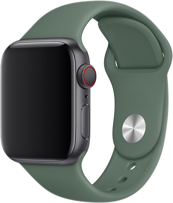 Ремешок для Apple Watch 42/44 мм, силикон, темно-зеленый