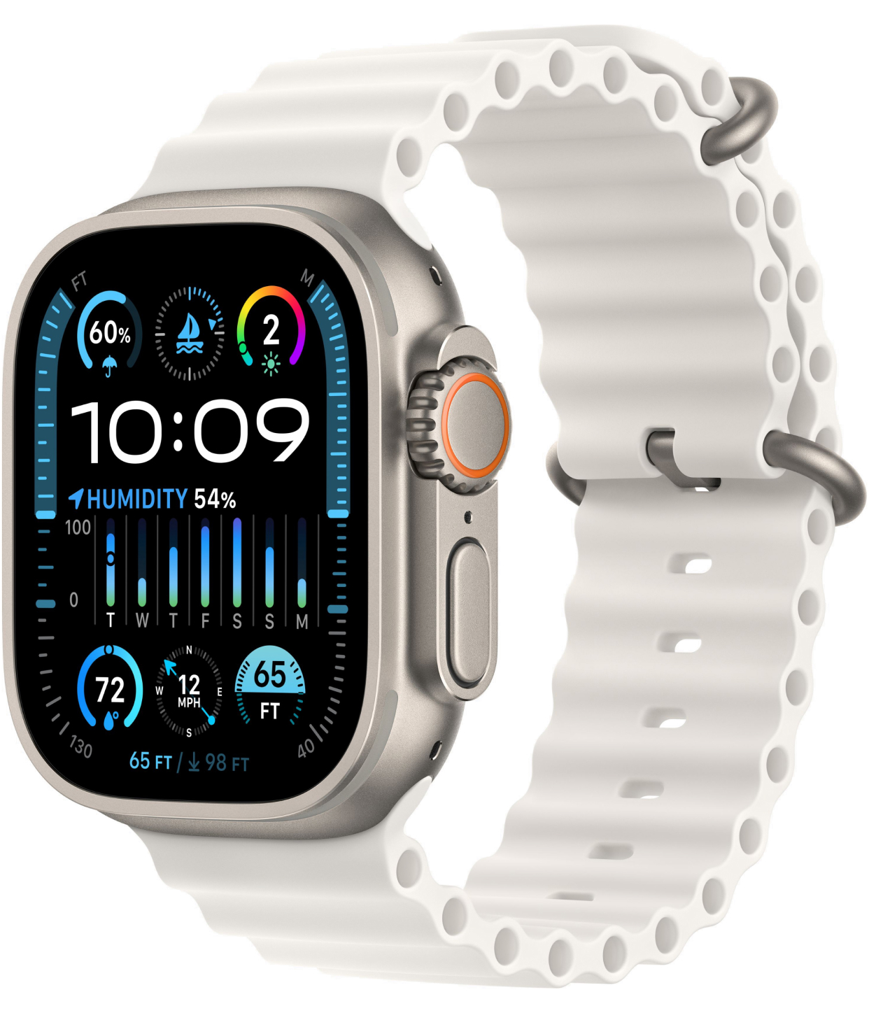 Бренд Apple Watch Ultra 2 GPS + Cellular, 49 мм, корпус из титана, ремешок Ocean белого цвета