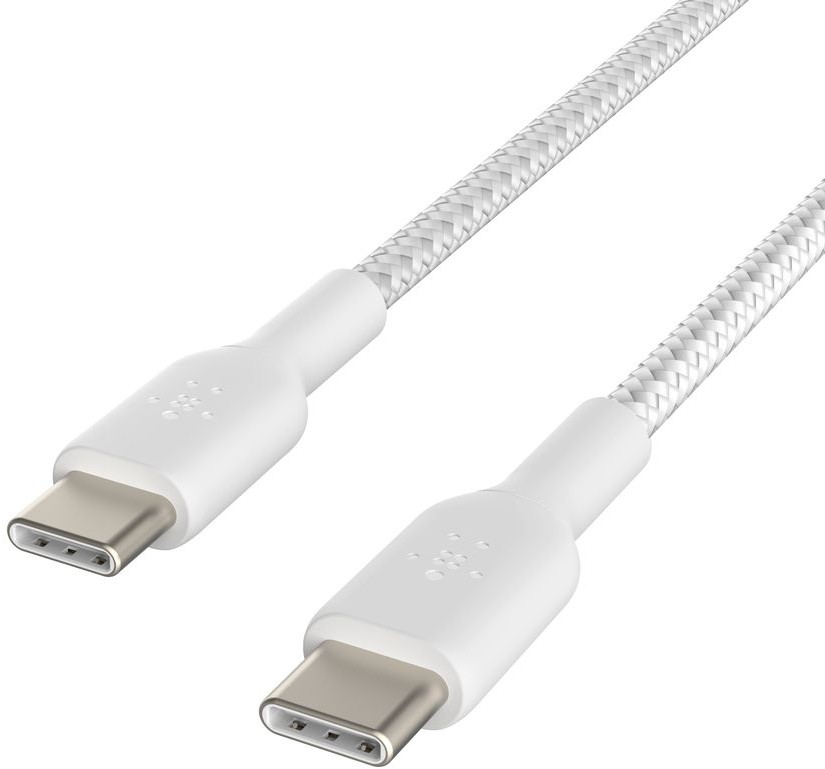 Кабель Belkin BoostCharge Braided USB-C - USB-C, 1 м, нейлон, белый Фото-4