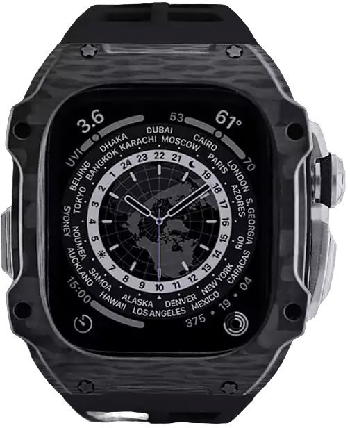 Чехол Caviar Case Advantage для Apple Watch Ultra 49 мм, карбон, черный