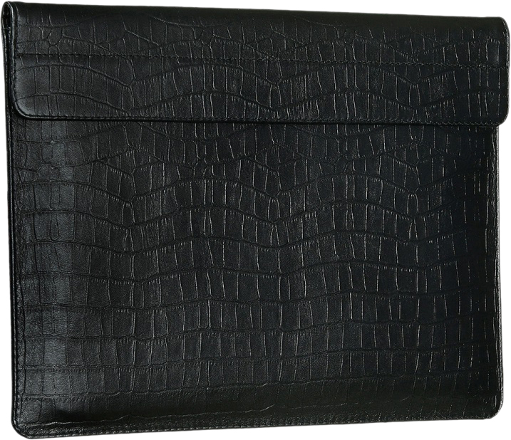 фото Чехол-конверт для macbook pro 13'' rfid, кожа, крокодил черный alexander