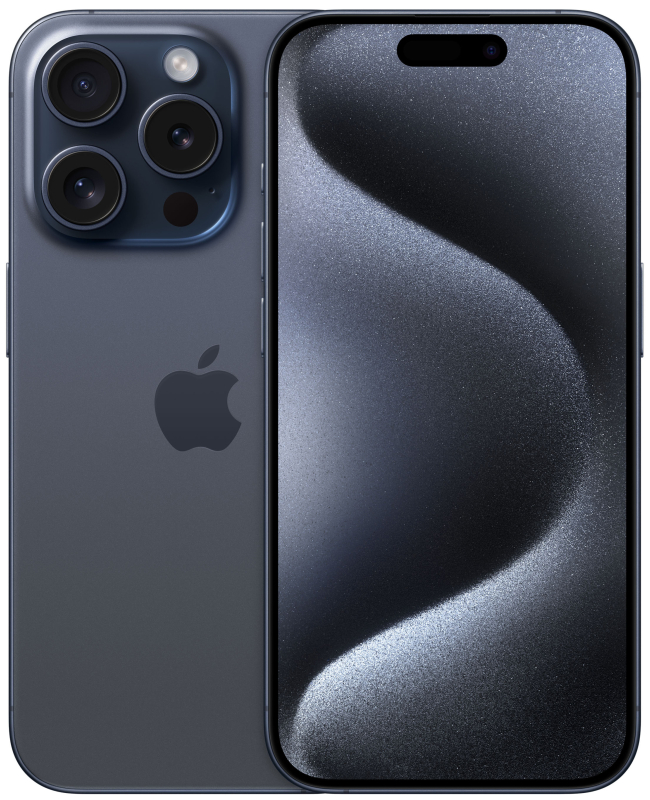  Apple iPhone 15 Pro SIM 256 ГБ, «титановый синий»
