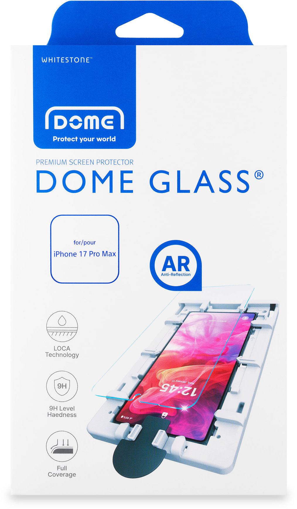 

Стекло защитное Whitestone AR Dome glass для iPhone 17 Pro Max, Стекло защитное AR Dome glass для iPhone 17 Pro Max