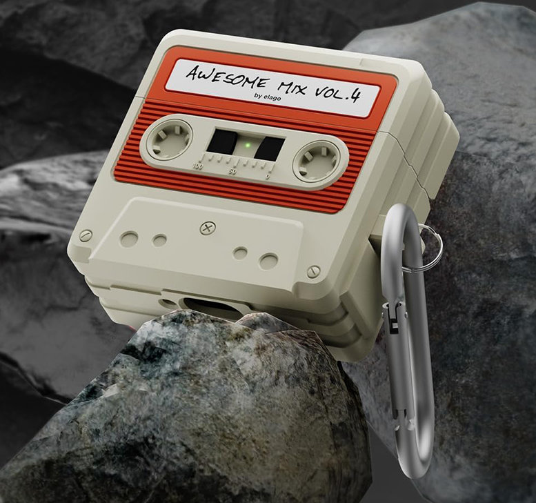 Чехол Elago Unique Cassette Tape для AirPods 4, силикон, белый+красный Фото-5