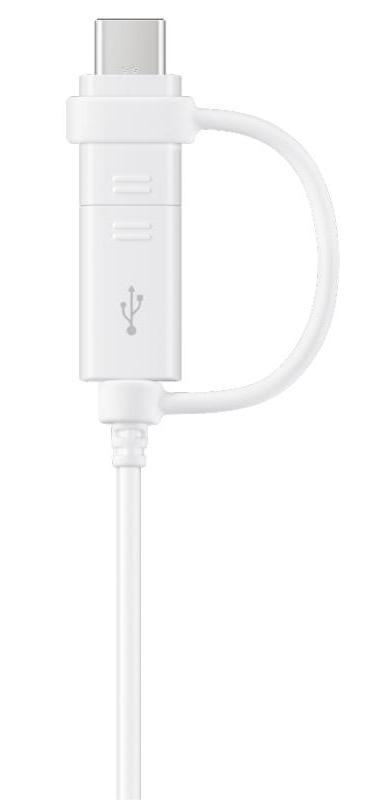 Кабель Samsung USB - microUSB, USB Type-C, белый Вид№3