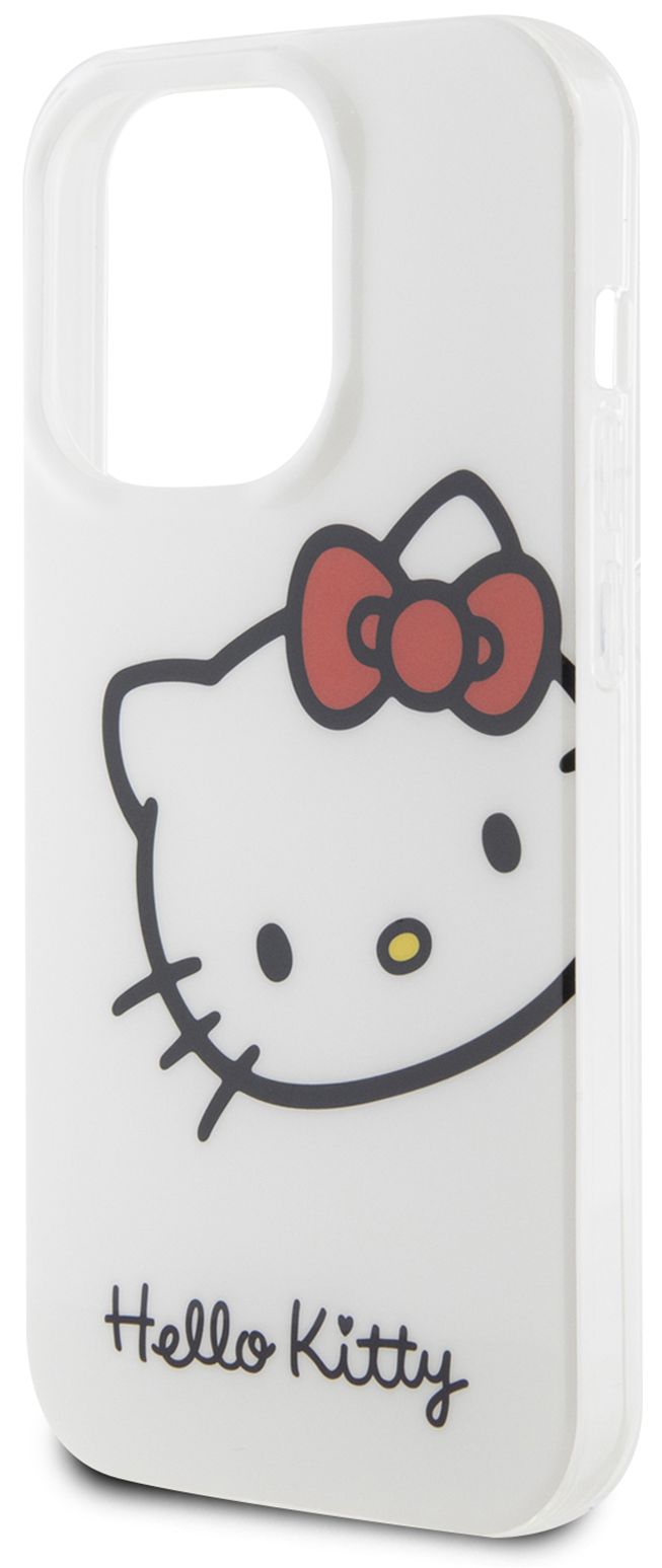 Бренд Чехол Hello Kitty Head для iPhone 15 Pro, белый