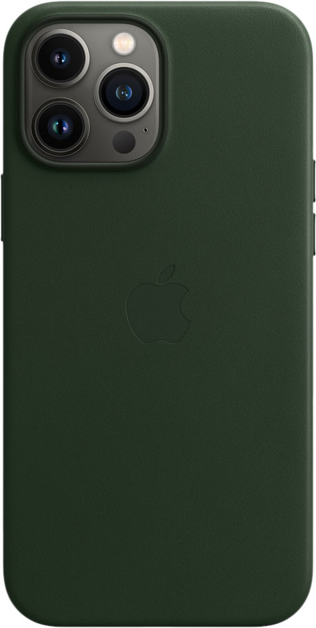 фото Чехол magsafe для iphone 13 pro max, кожа, «зелёная секвойя» apple