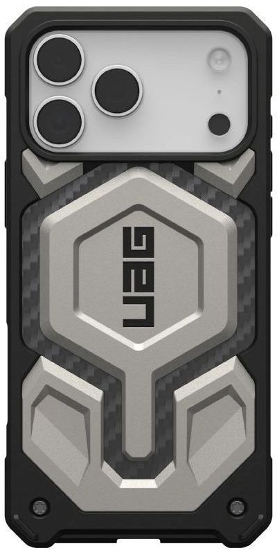 

Чехол UAG Monarch Pro MagSafe для iPhone 17 Pro, титановый, Чехол Monarch Pro MagSafe для iPhone 17 Pro, титановый