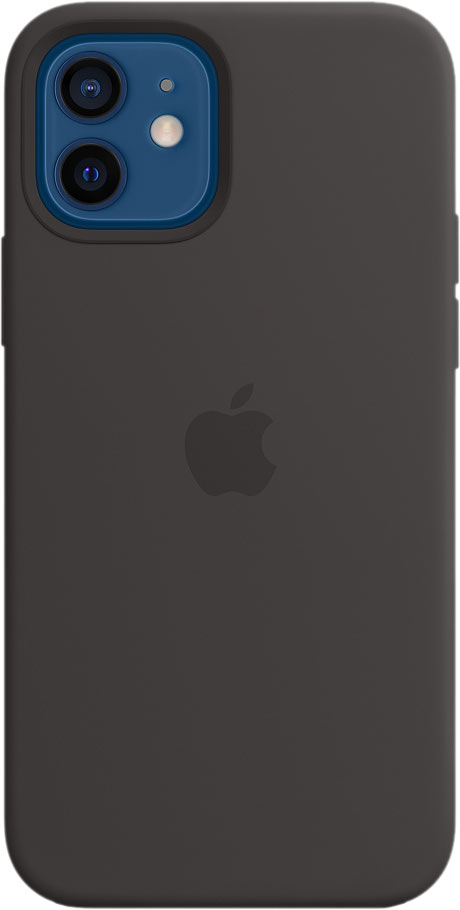 Чехол MagSafe для iPhone 12/12 Pro, cиликон, чёрный