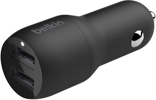 

Автомобильное зарядное устройство Belkin 2хUSB-A 24 Вт + кабель USB-A-Lightning, 1 м, черный, Автомобильное зарядное устройство 2хUSB-A 24 Вт + кабель USB-A-Lightning, 1 м, черный