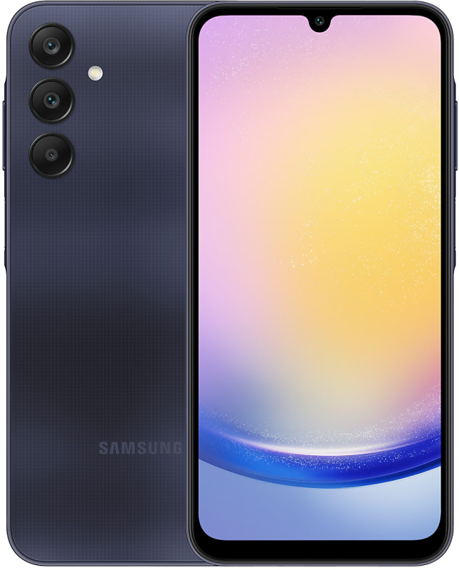 

Смартфон Samsung Galaxy A25 256Gb/8Gb, темно-синий, Жёлтый, Смартфон Galaxy A25 256Gb/8Gb, темно-синий