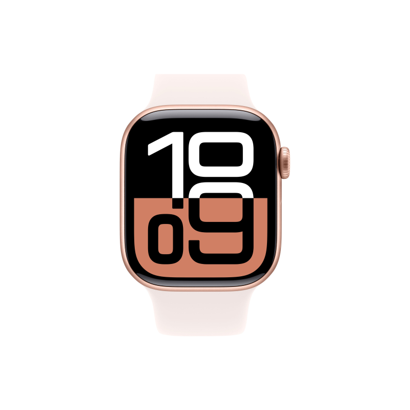 Apple Watch Series 10, 42 мм, корпус из алюминия цвета «розовое золото», спортивный ремешок цвета «румянец» S/M Фото-2