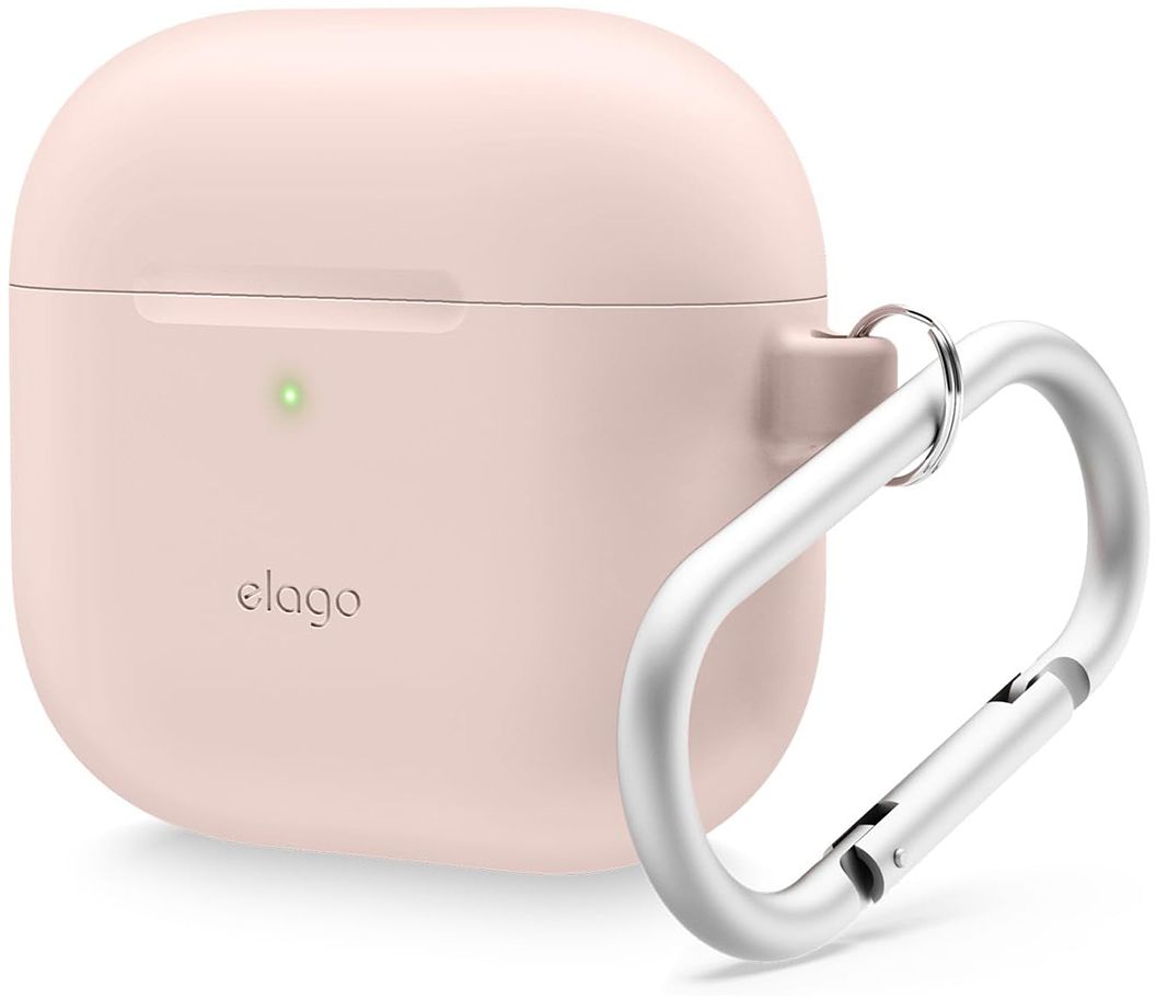 Elago Чехол Silicone Hang для AirPods Pro 4, силикон, розовый