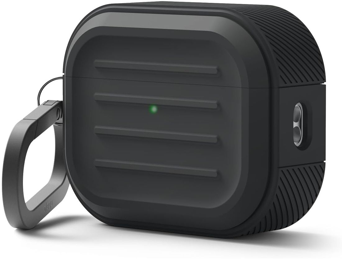 

Чехол Elago Armor Silicone Hang Case для AirPods Pro 3, силикон, черный, Чехол Armor Silicone Hang Case для AirPods Pro 3, силикон, черный