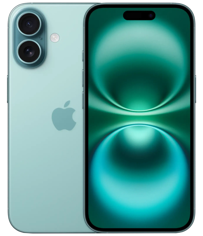 Apple iPhone 16 SIM 256 ГБ, бирюзовый