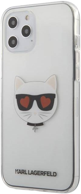 Чехол Lagerfeld Choupette Head Hearts для iPhone 12 Pro Max, прозрачный