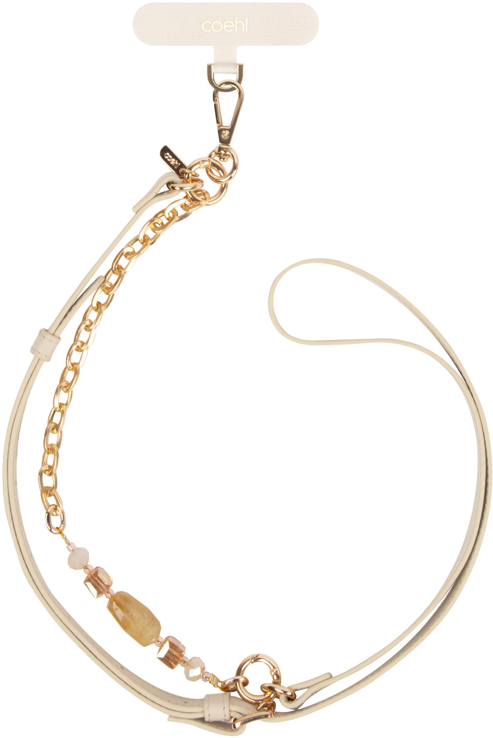 

Ремешок Uniq для телефона COEHL Caryne 2-in-1, бежевый, Ремешок для телефона COEHL Caryne 2-in-1, бежевый