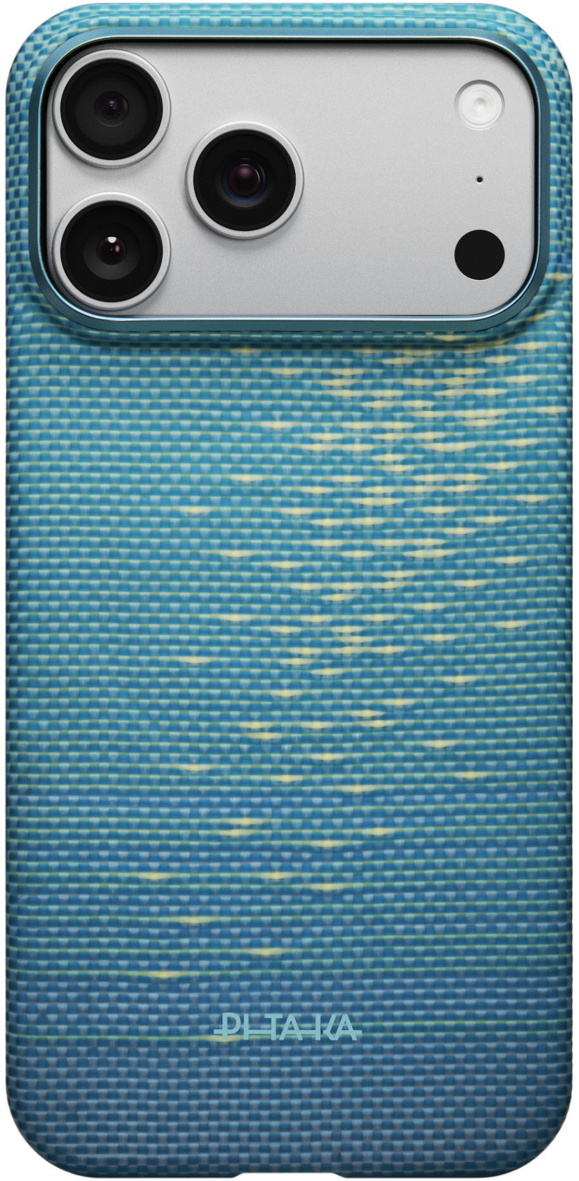 

Чехол Pitaka Ultra-Slim Case (PitaTap) Lucid Blue для iPhone 17 Pro, кевлар, голубой, Чехол Ultra-Slim Case (PitaTap) Lucid Blue для iPhone 17 Pro, кевлар, голубой