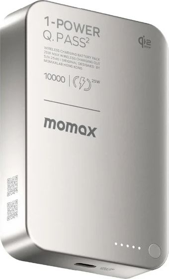 Внешний аккумулятор MOMAX 10000mAh, MagSafe, Qi2.2, серый