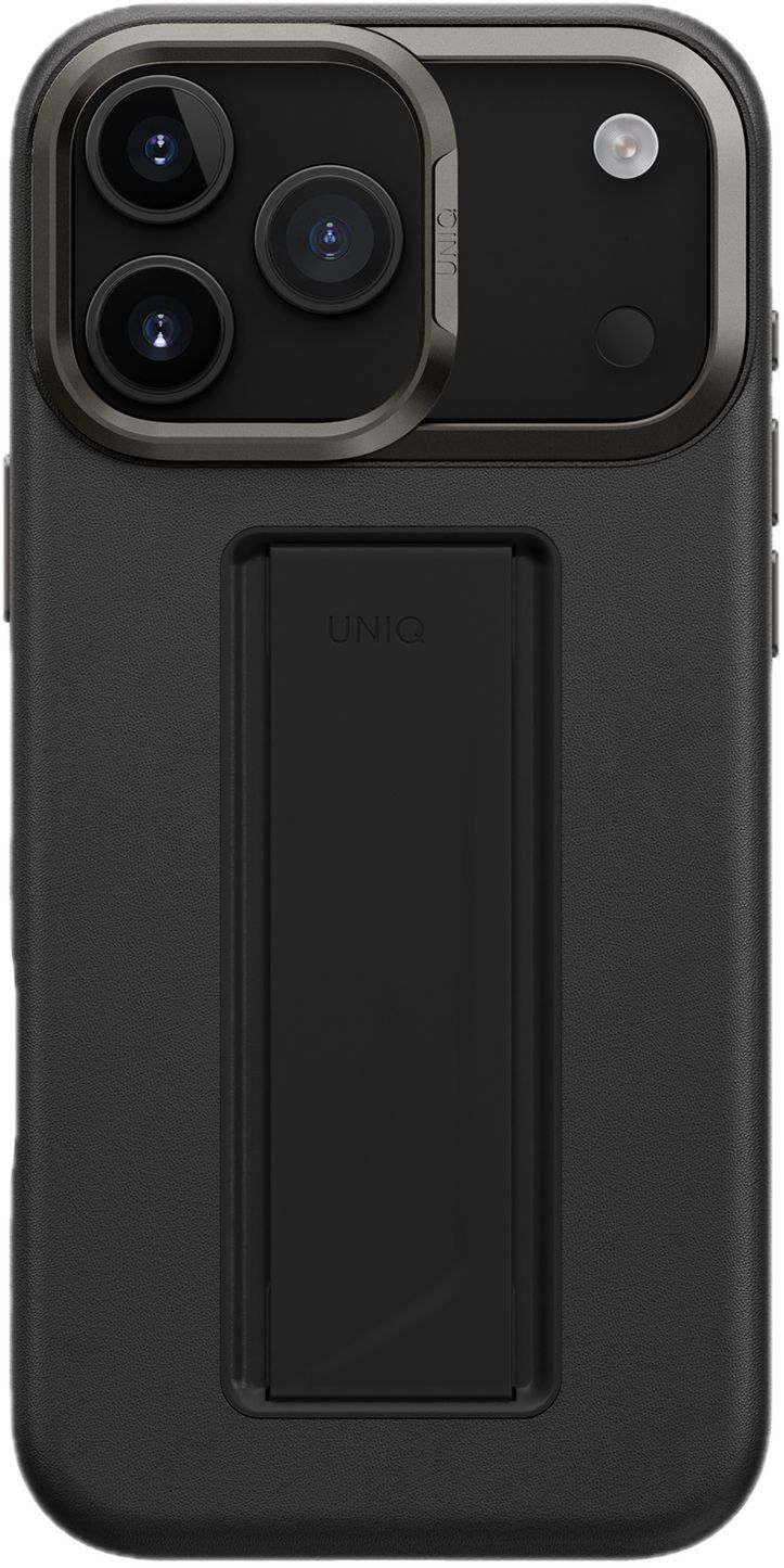 

Чехол Uniq Heldro PRO Leatherette + FlexGrip Magsafe для iPhone 17 Pro Max, черный, Чехол Heldro PRO Leatherette + FlexGrip Magsafe для iPhone 17 Pro Max, черный