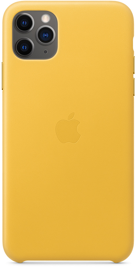 Чехол для iPhone 11 Pro Max Leather, «лимонный сироп»